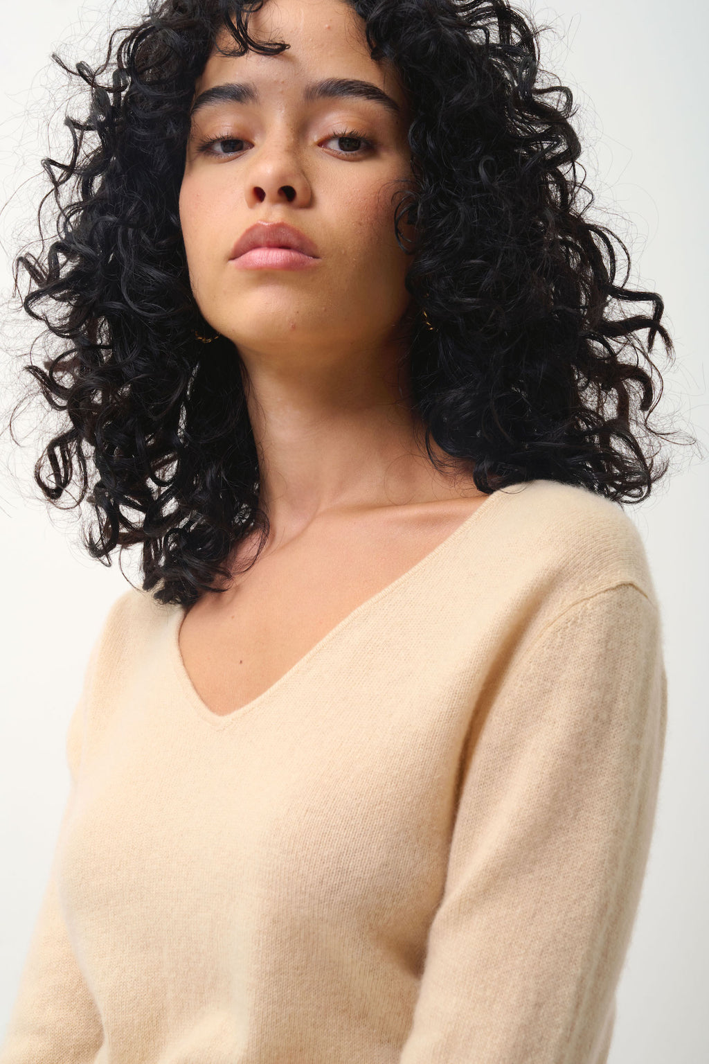 Pull Col V - Galise - Beige