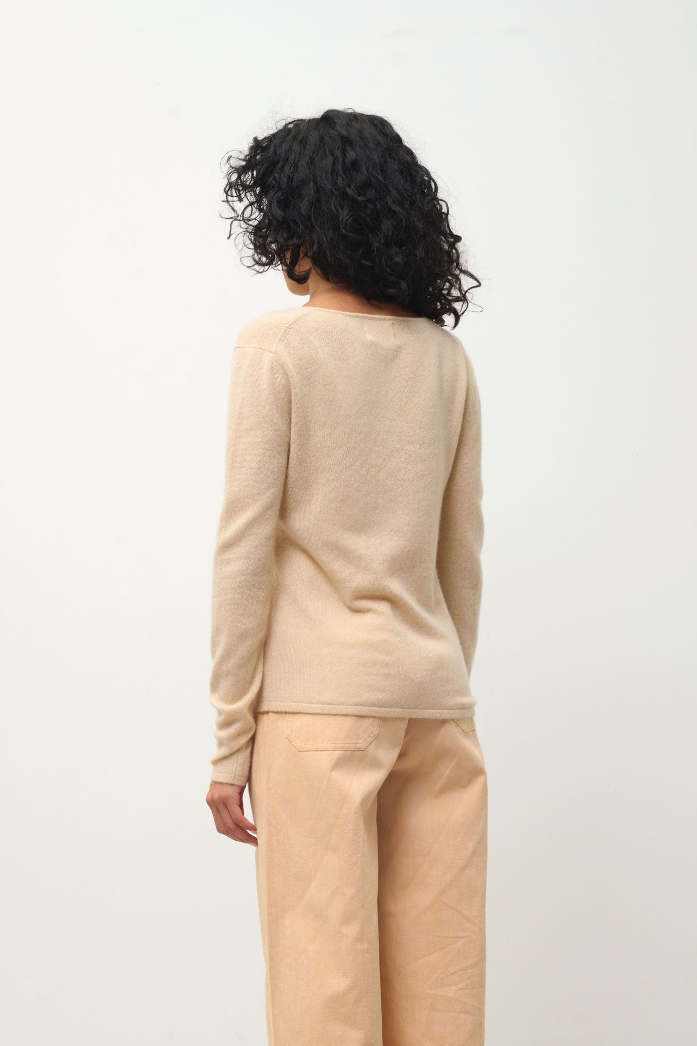 Pull Col V - Galise - Beige