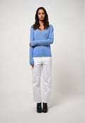 Pull Col V - Galise - Baby Blue