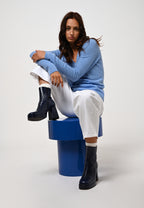 Pull Col V - Galise - Baby Blue