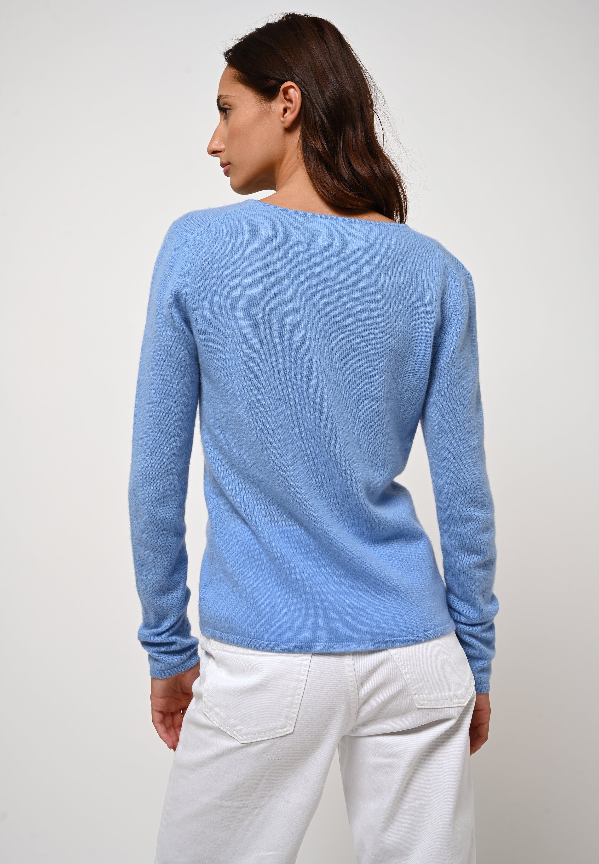 Pull Col V - Galise - Baby Blue