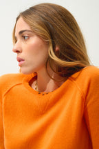 Crew Neck Jumper - Etret - Mandarin