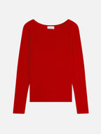 Boat Neck Jumper - Criou - Carmine
