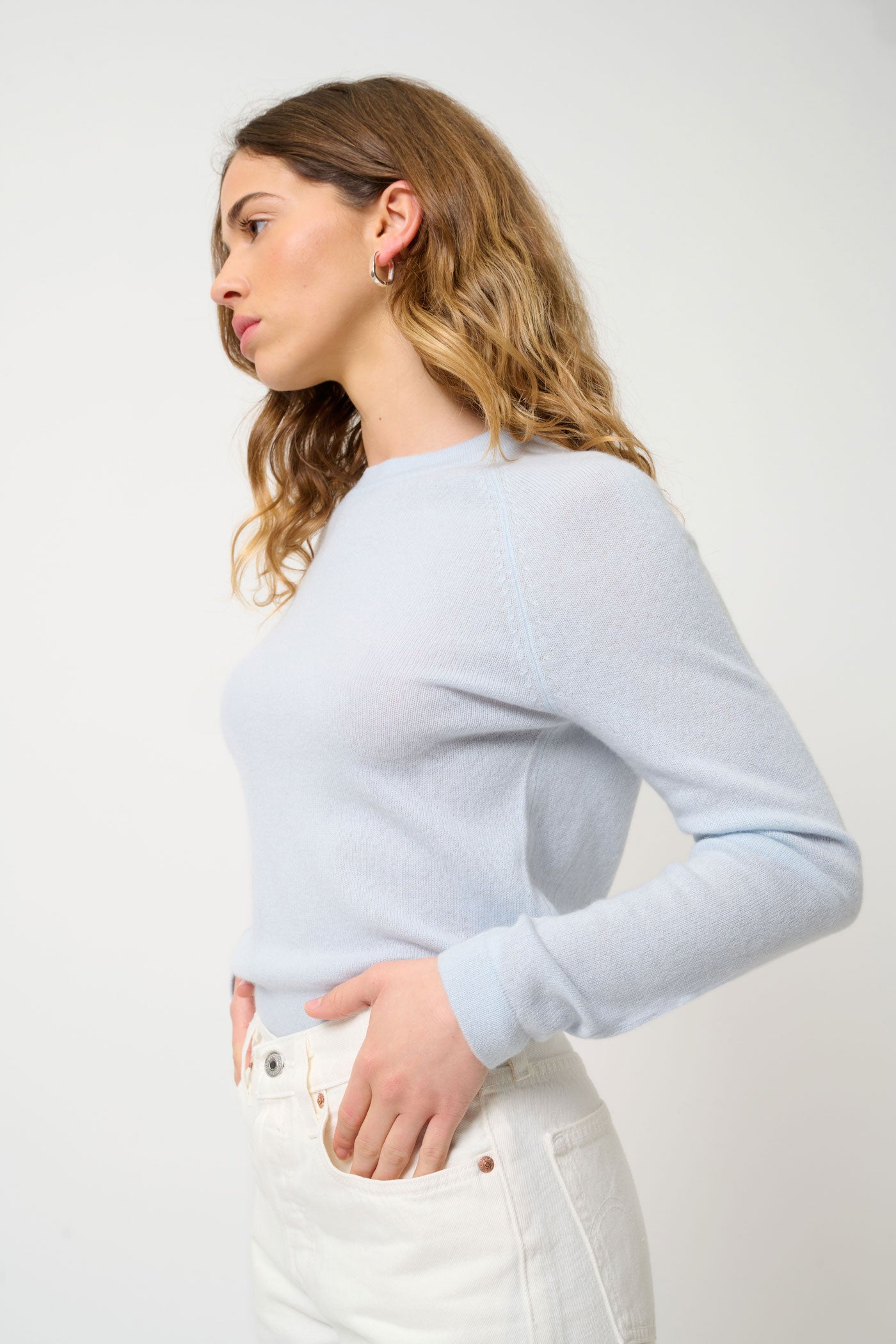 Pull Col Rond - Ecrin - Blanc