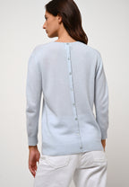 Pull Col Rond Boutonné Dos - Estaris - Givre