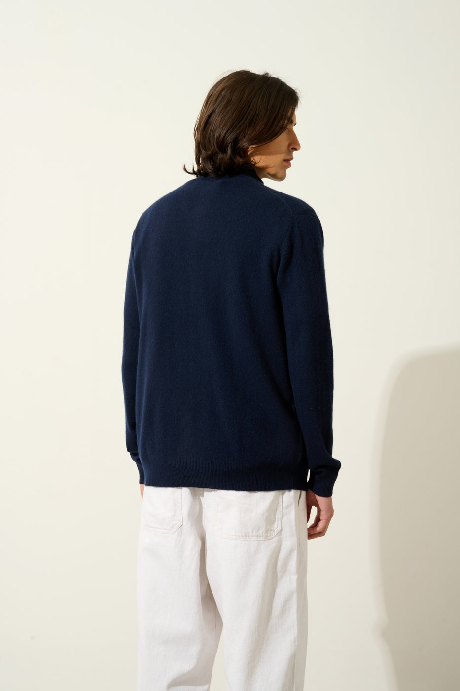 High-Neck Zip Cardigan - Albaron - Navy