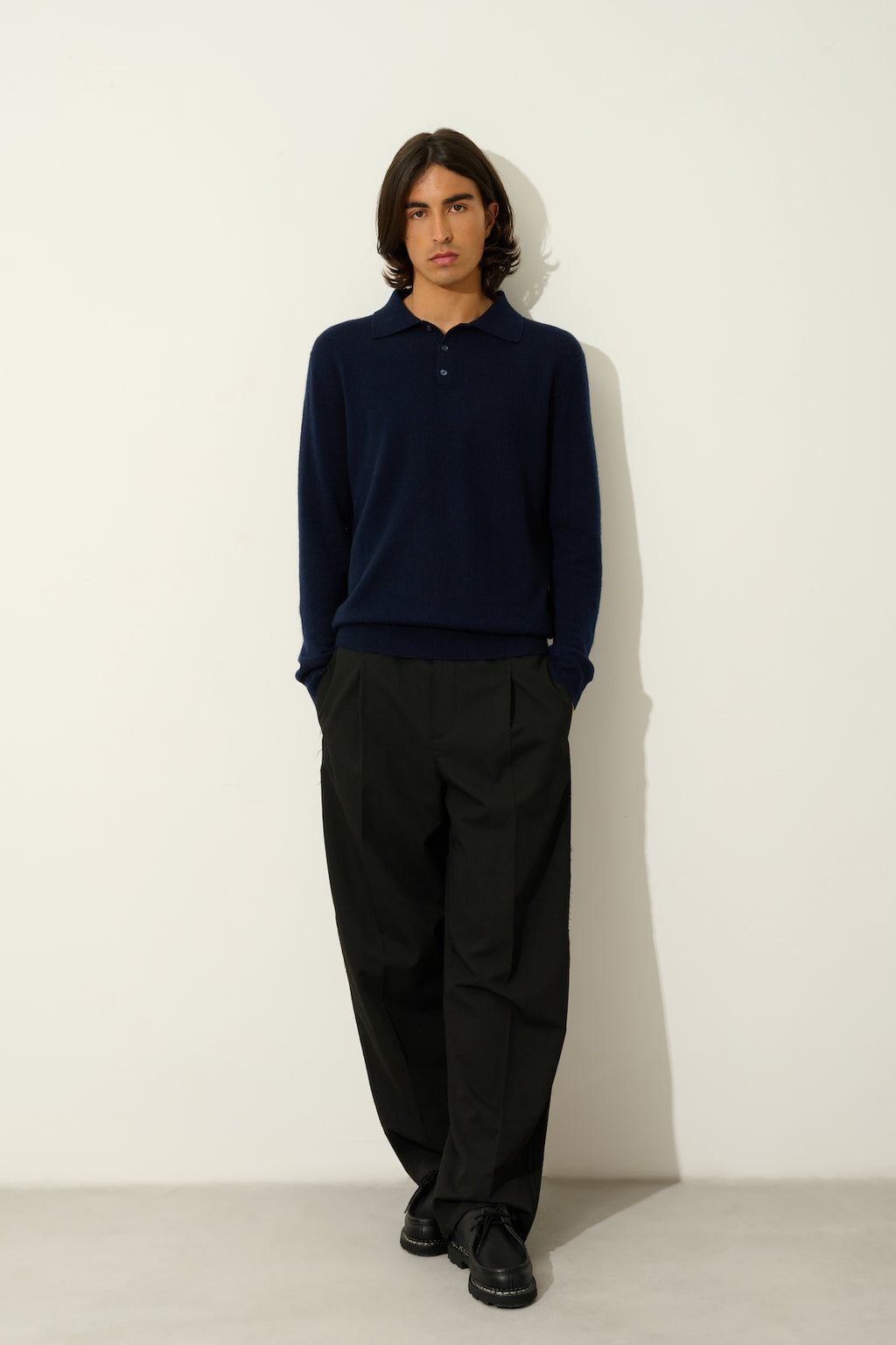 Polo Manches Longues - Charvet - Navy