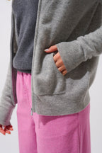 Gilet Zippé Capuche - Colombis - Nuage Chiné