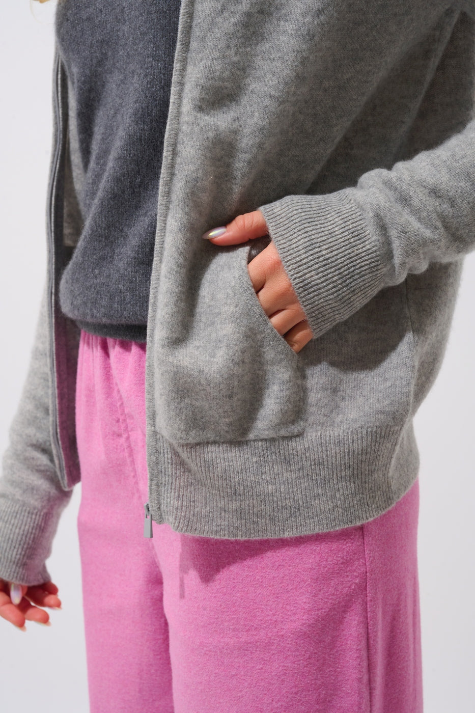 Gilet Zippé Capuche - Colombis - Nuage Chiné
