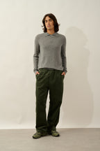 Long-Sleeved Polo Shirt - Charvet - Marl Flannel
