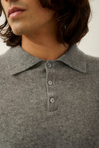 Long-Sleeved Polo Shirt - Charvet - Marl Flannel