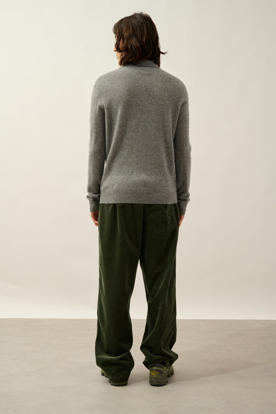 Long-Sleeved Polo Shirt - Charvet - Marl Flannel