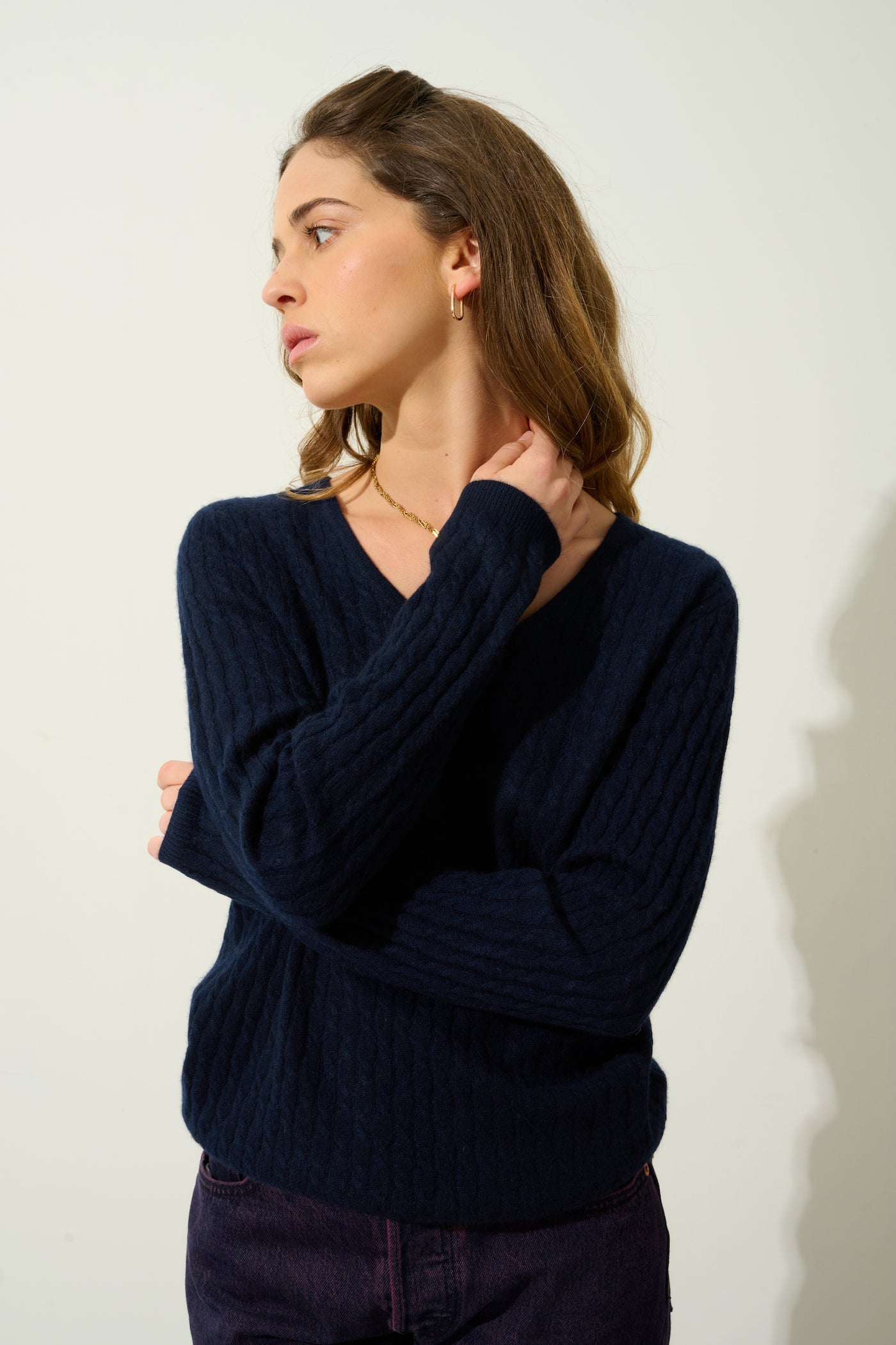 Pull Col V - Grasmoor - Navy