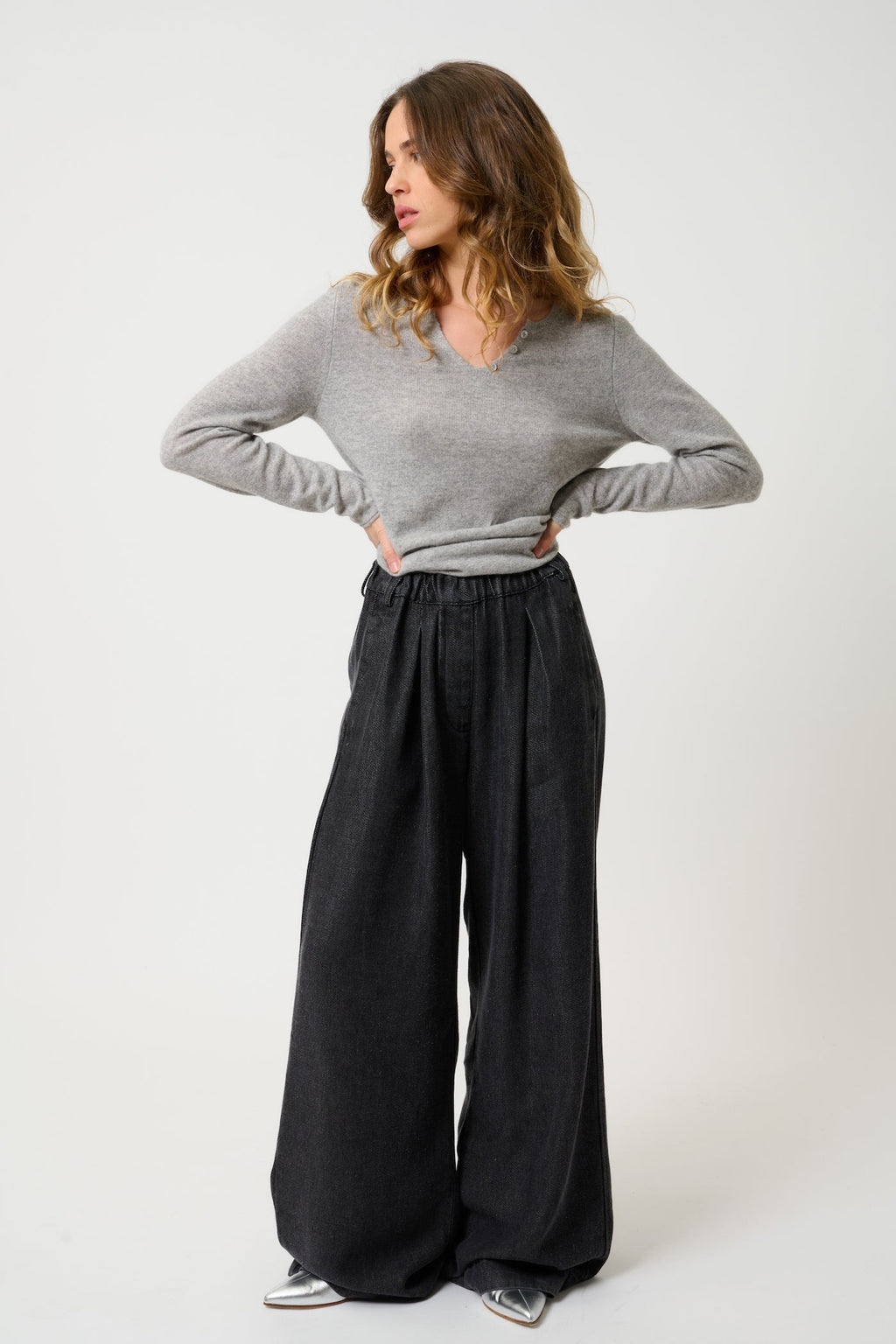 Pull Col Tunisien - Bodmin - Gris