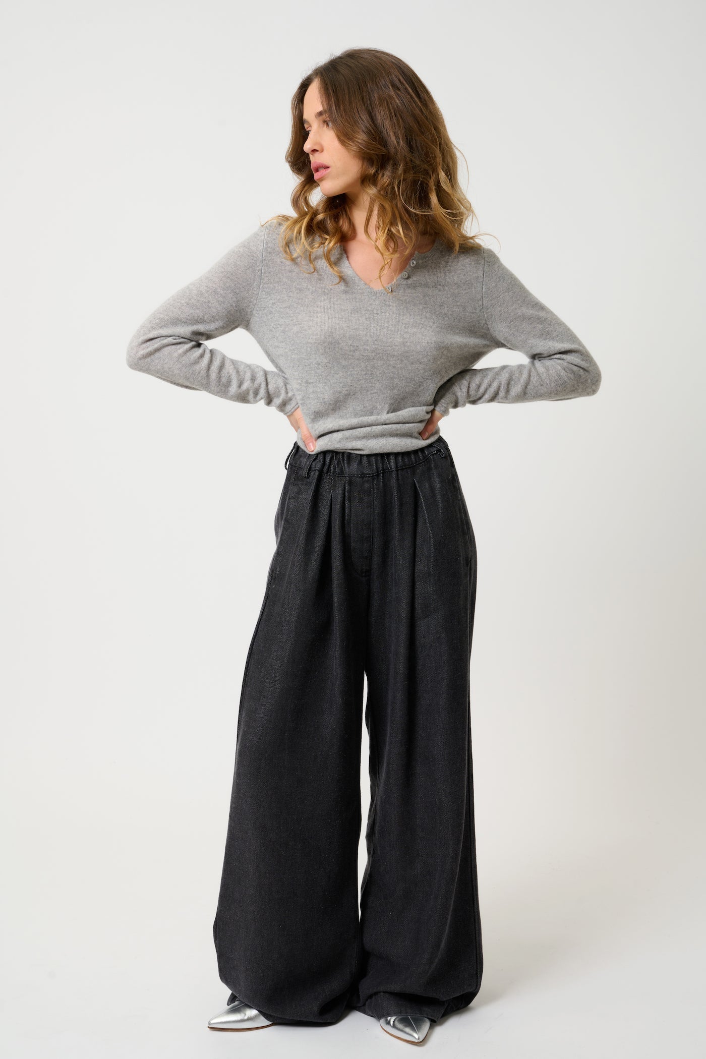 Pull Col Tunisien - Bodmin - Gris