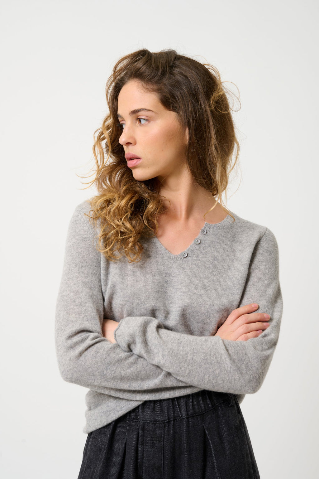 Pull Col Tunisien - Bodmin - Gris