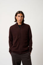 Gilet Zippé Col Montant - Albaron - Choco