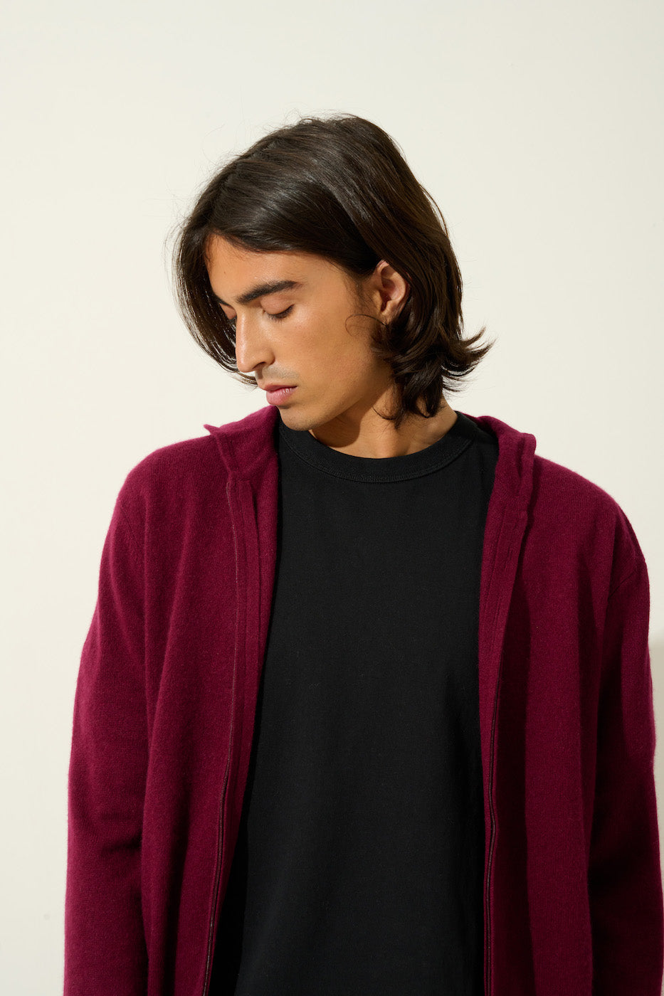 Gilet Zippé Capuche - Neurre - Bordeaux