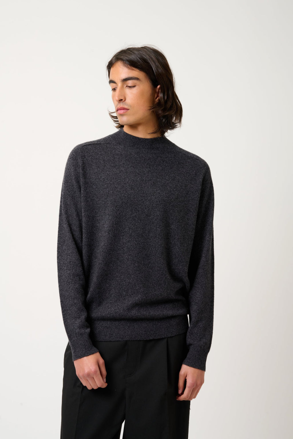 Pull Col Rond - Kundum - Noir
