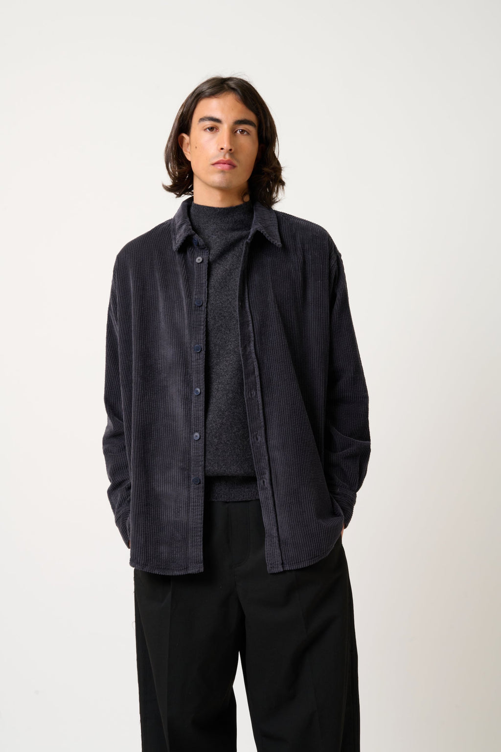 Pull Col Rond - Kundum - Noir
