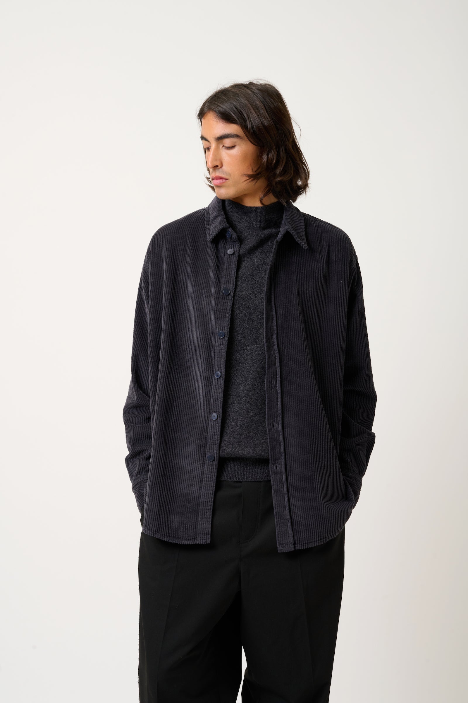 Pull Col Rond - Kundum - Noir