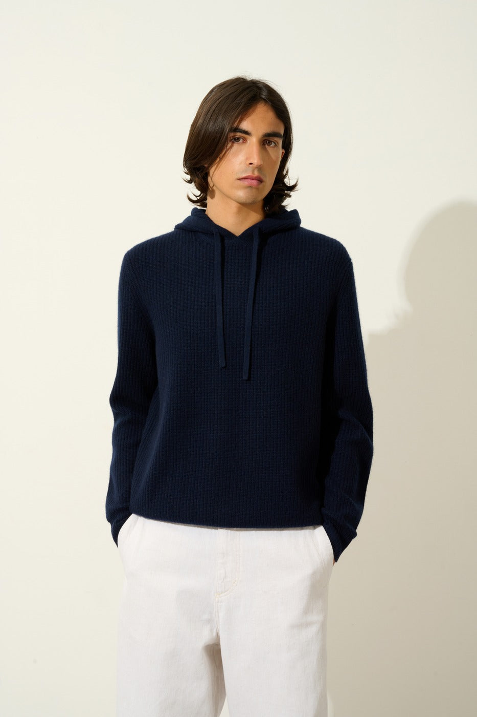 4-Ply Hooded Jumper - Mida - Navy