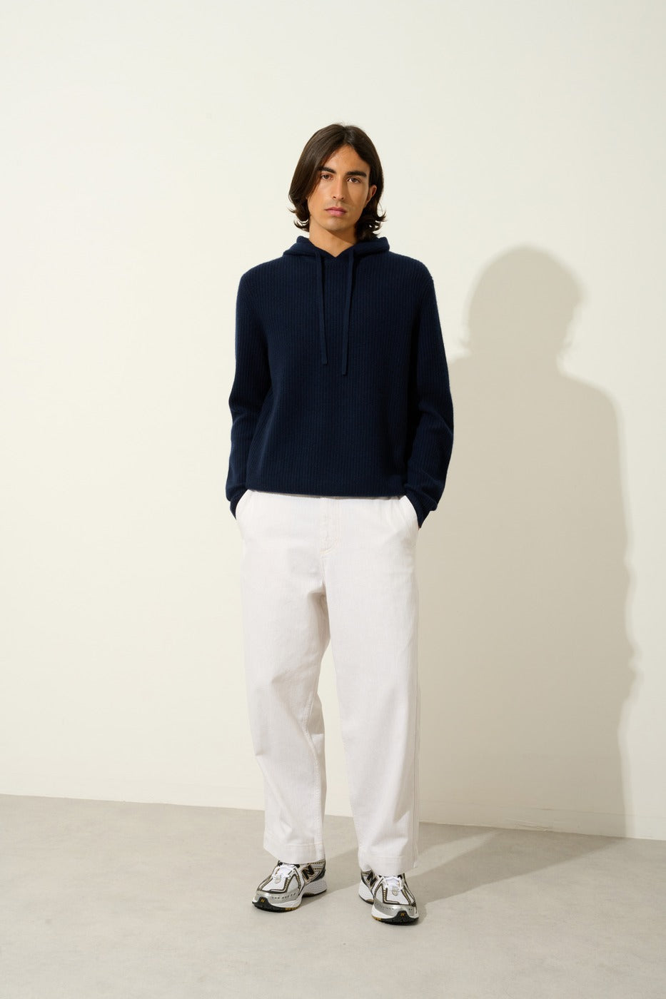 4-Ply Hooded Jumper - Mida - Navy