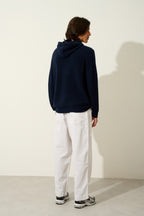 4-Ply Hooded Jumper - Mida - Navy