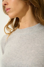 Pull Col Rond 4 Fils - Jetsan - Gris