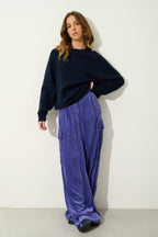 Pull Col Rond 4 Fils Adoria - Navy - 100% Cachemire 4 Fils - Femme