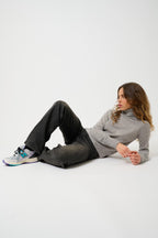 Cassy Roll-Neck Jumper - Marl Cloud - 100% 2-Ply Cashmere - Women