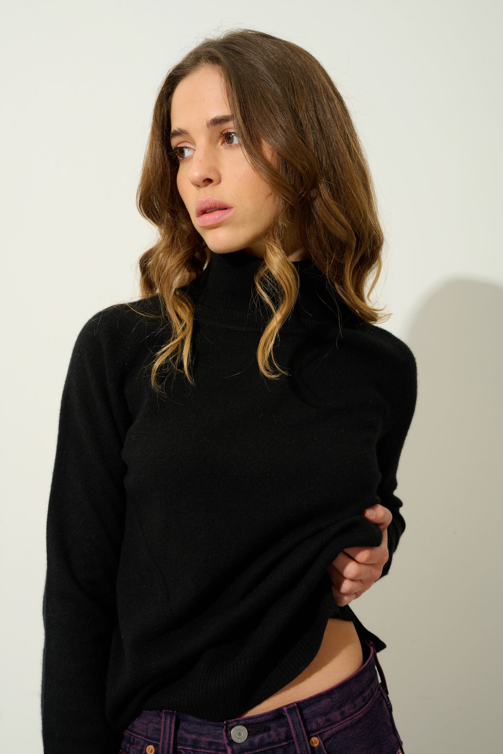 Roll-Neck Jumper - Madeline - Black