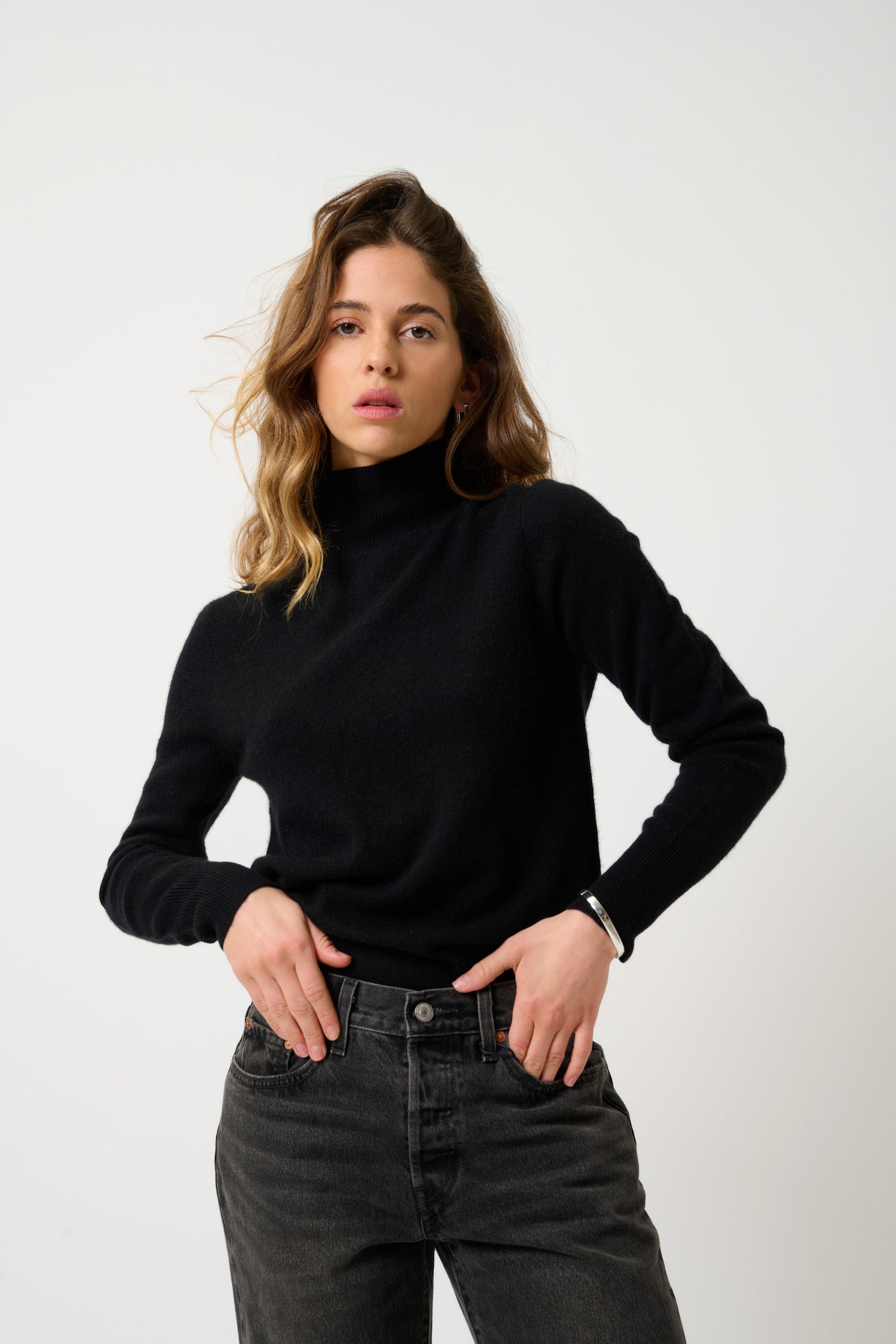 Jersey Cuello Vuelto - Eileen - Negro