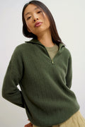 Jersey con cuello camionero - Marie - Caqui