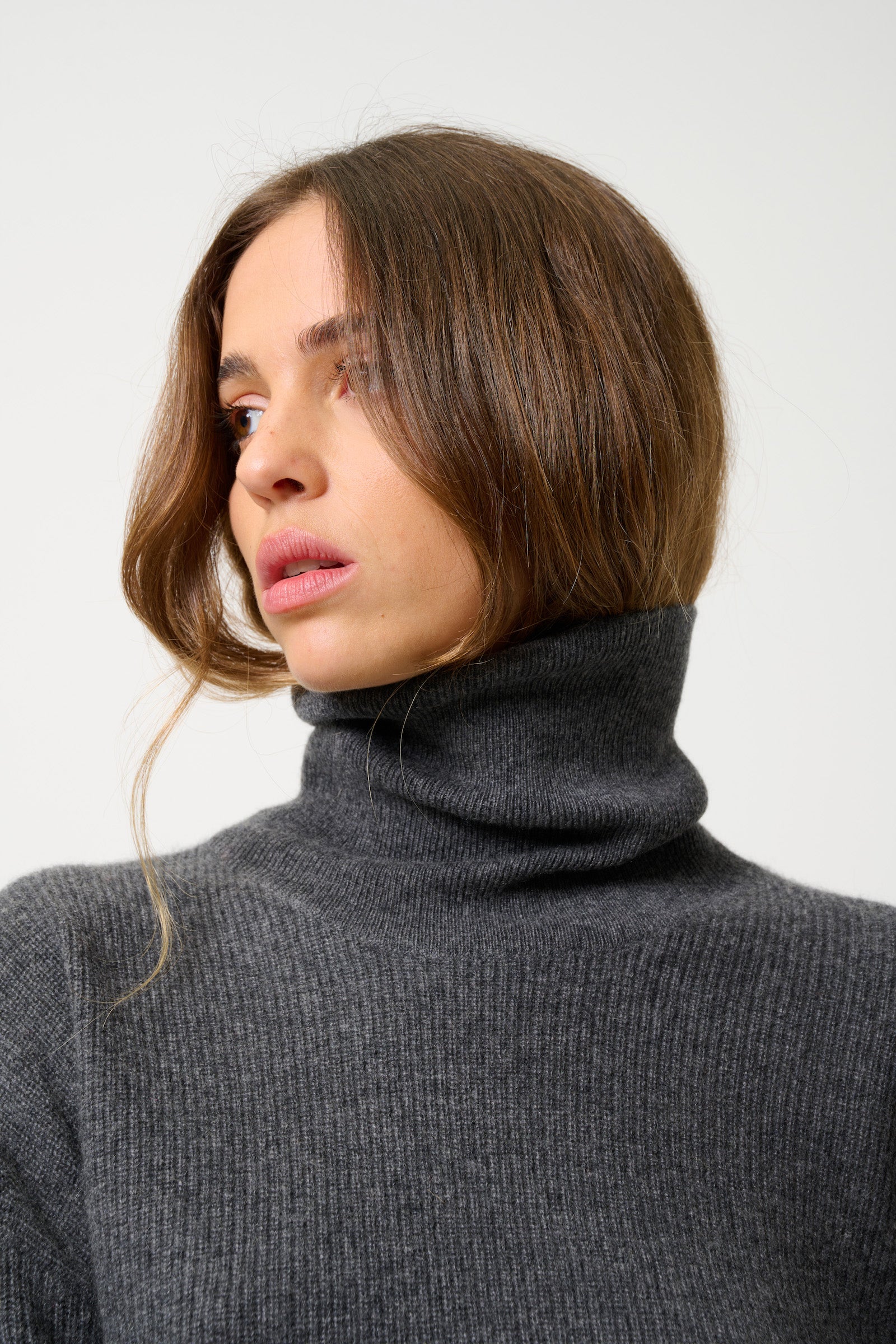 Jersey de cuello alto - Roxane - Gris