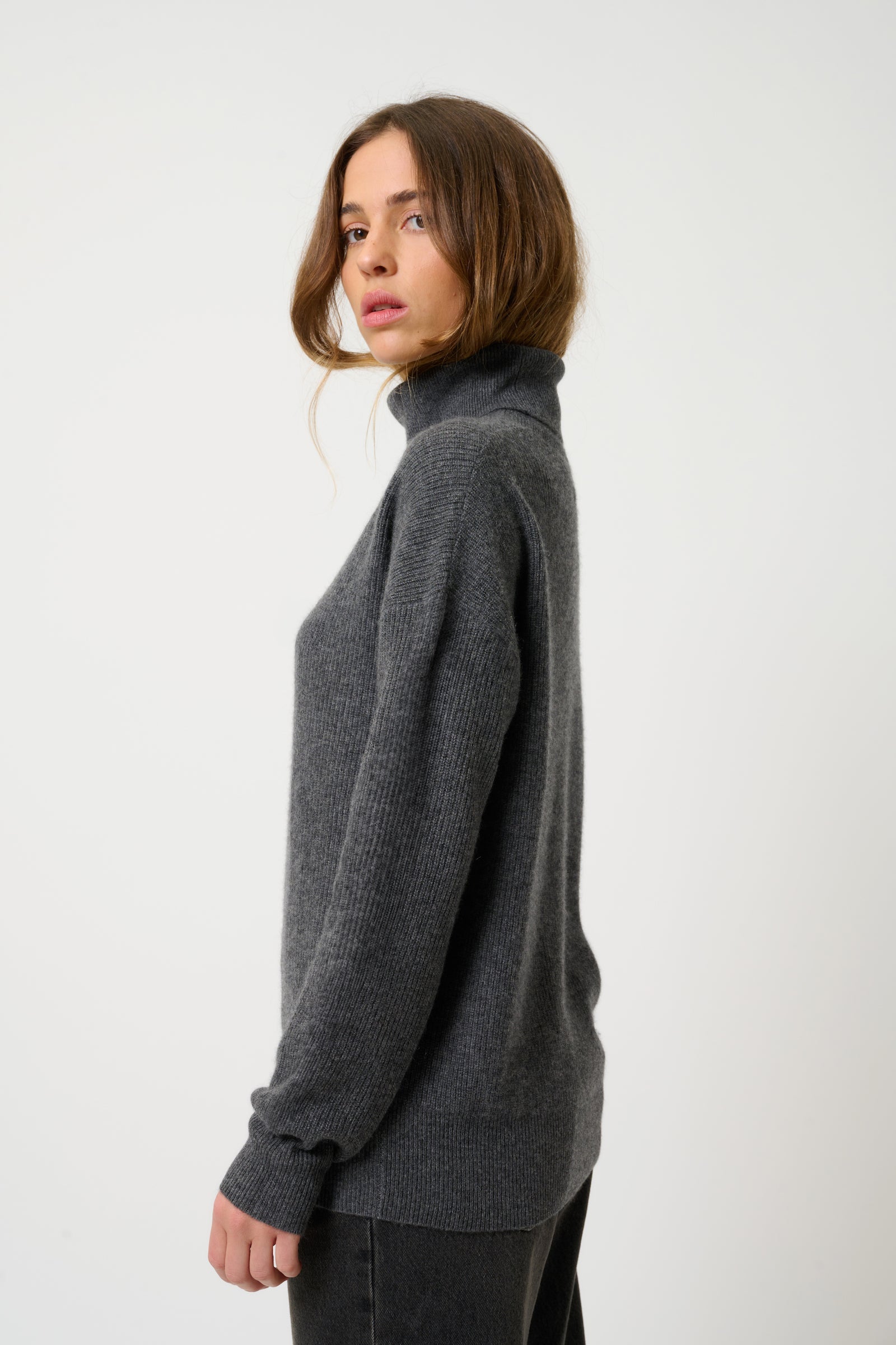 Jersey de cuello alto - Roxane - Gris