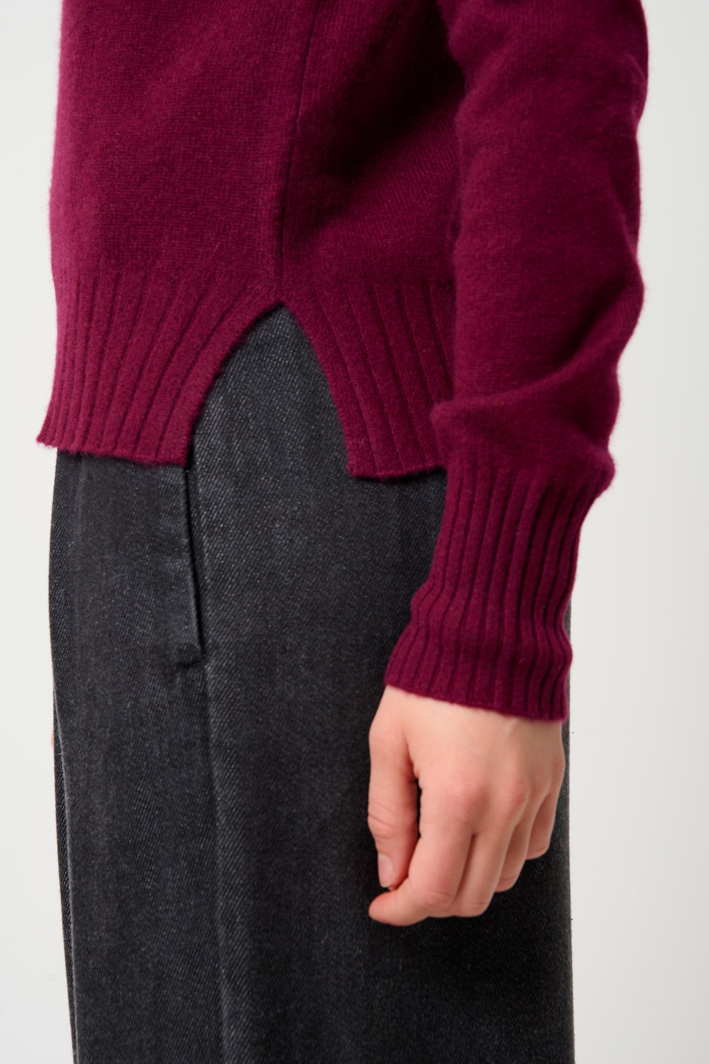 Pull Col Roulé Cassy - Bordeaux - 100% Cachemire 2 Fils - Femme