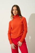 Pull Col Roulé - Cassy - Orange