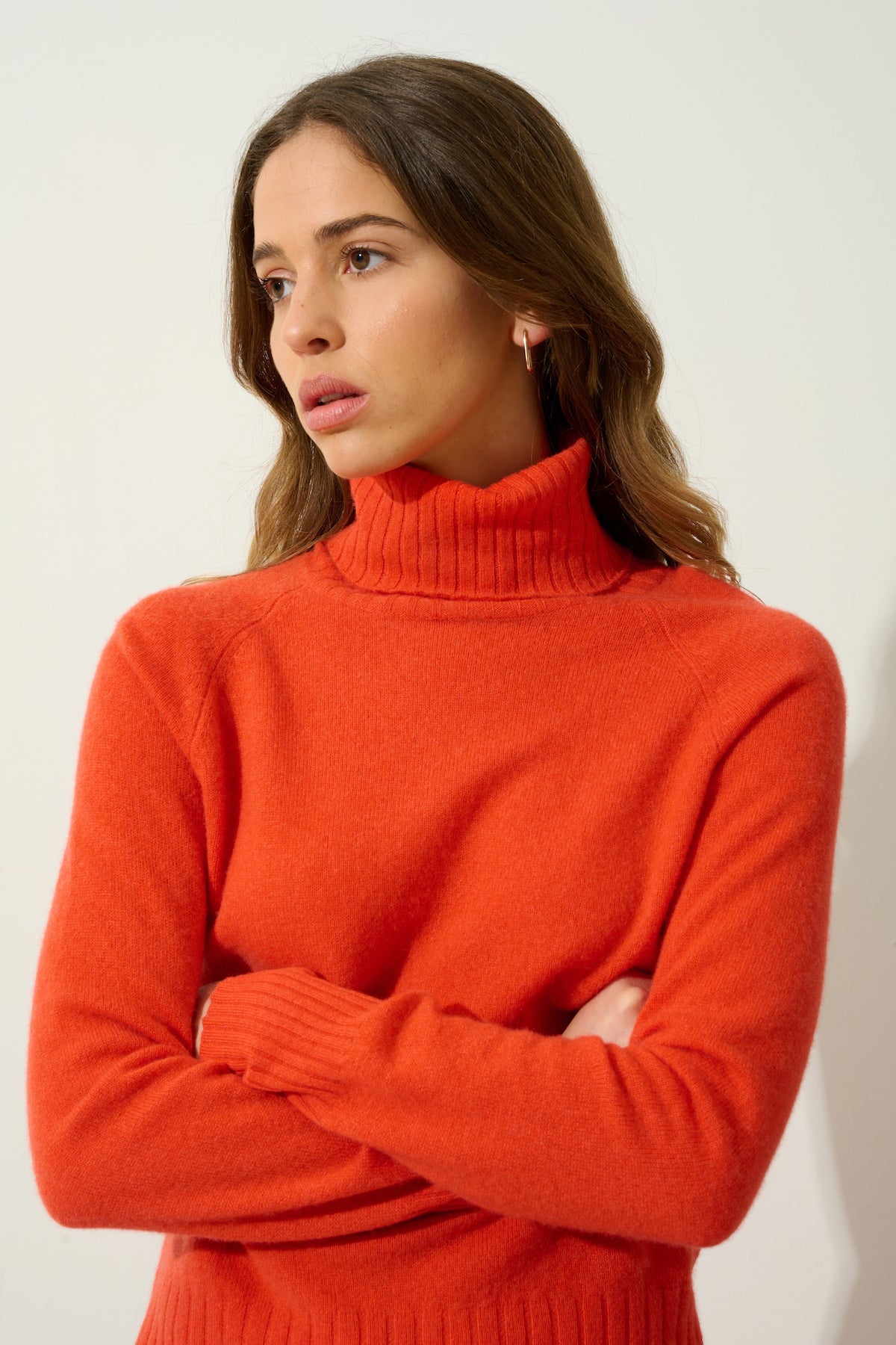 Pull Col Roulé - Cassy - Orange