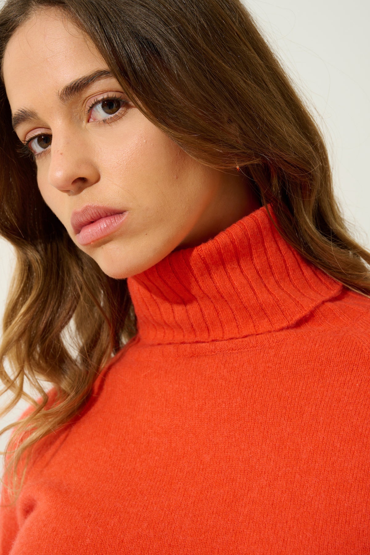 Pull Col Roulé - Cassy - Orange