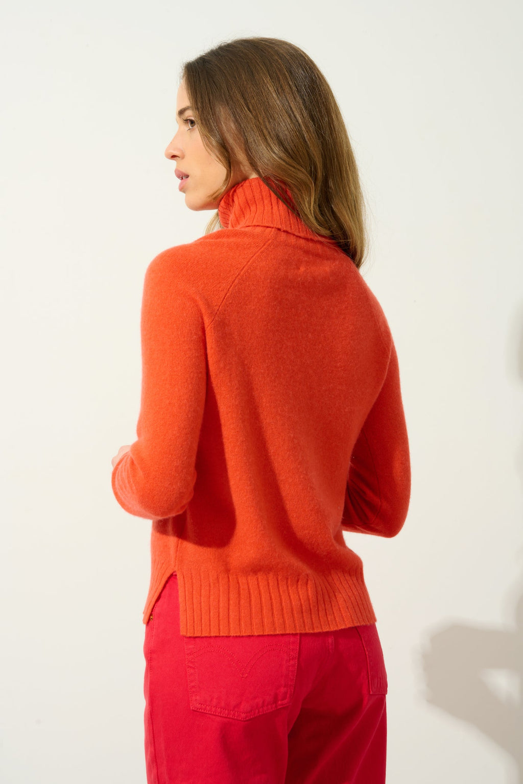 Pull Col Roulé - Cassy - Orange