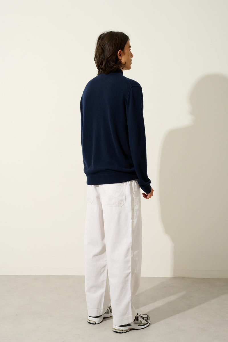 Jersey con cuello camionero Candice - Azul marino