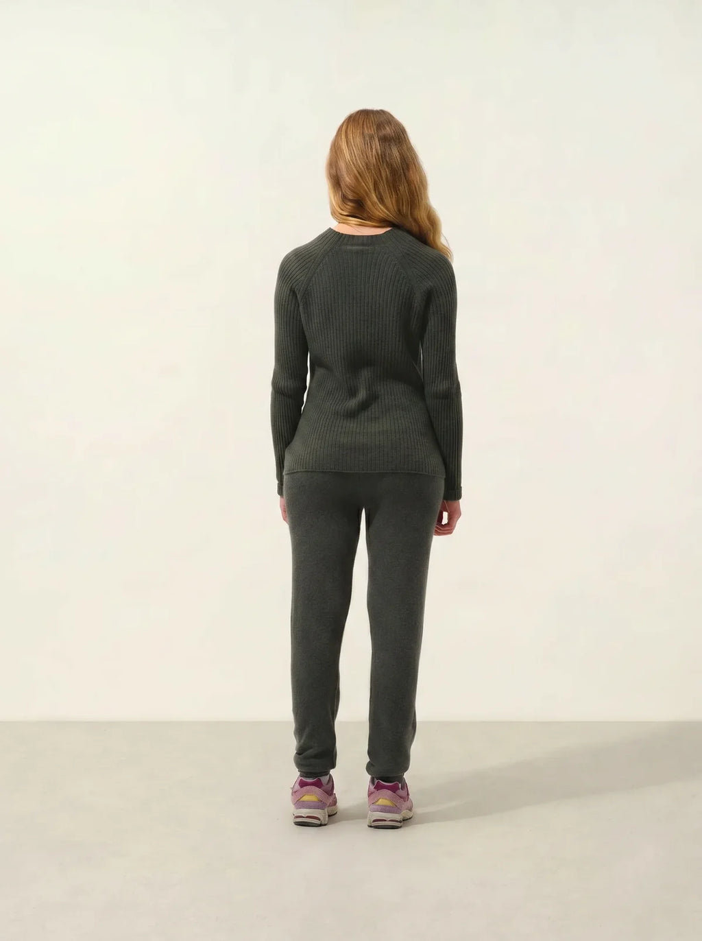 Pull Col Montant Boutons Poignets - Assia - Kaki