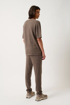 Crew Neck T-Shirt - Maya - Mottled Taupe