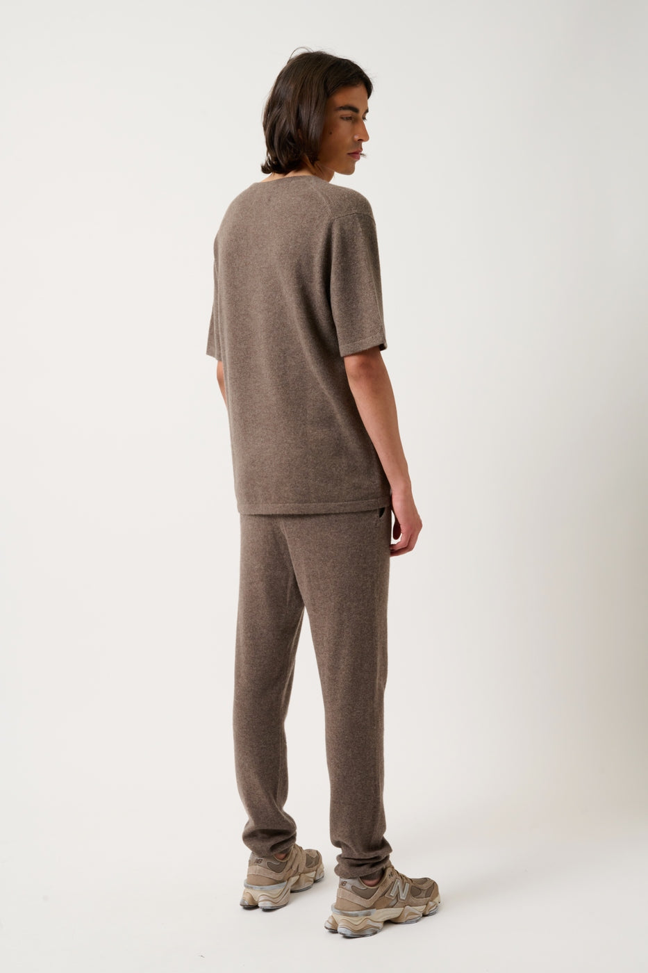 Crew Neck T-Shirt - Maya - Mottled Taupe