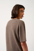 Crew Neck T-Shirt - Maya - Mottled Taupe