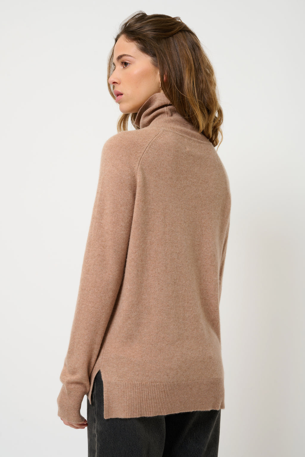 Roll-Neck Jumper - Madeline - Camel Chiné