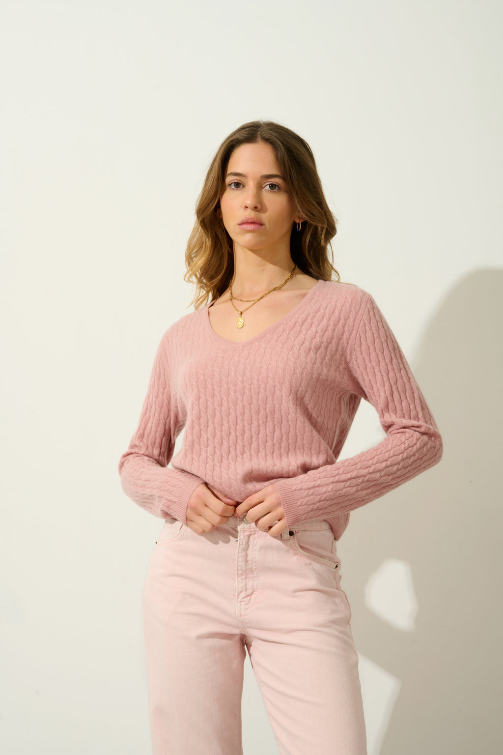 Jersey Cuello en V - Grasmoor - Rosa