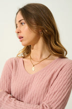 Jersey Cuello en V - Grasmoor - Rosa