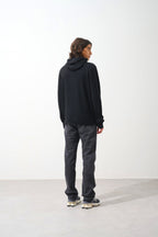Pull Capuche - 100% Cachemire 2 Fils - Noir